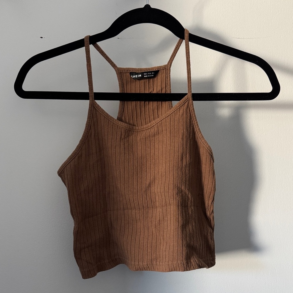 SHEIN Brown Cropped Tank